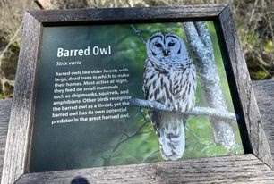 Canadian Parks and Wilderness owl sign