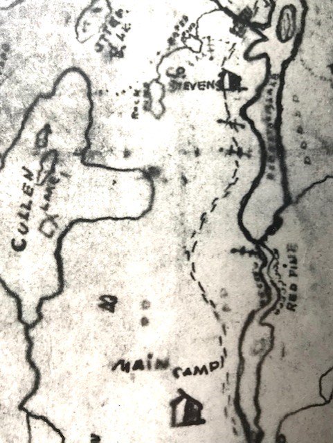 A map of the early logging camps